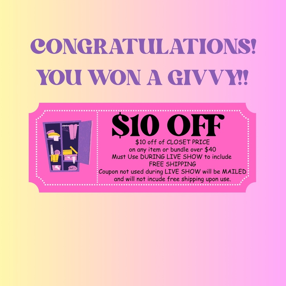 Congratulations! You Won A GIVEAWAY!!